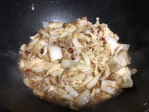 白菜粉丝炒肉末