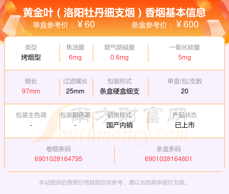 黄金叶香烟60-80元左右的烟一览表