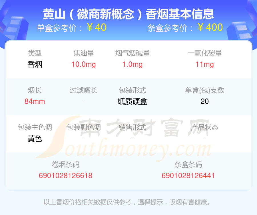 黄山香烟30元至40元左右的烟盘点