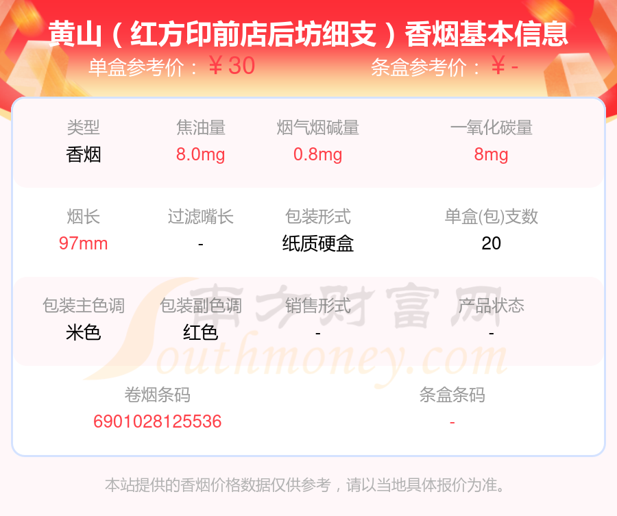 20元-30元左右的黄山香烟2024一览