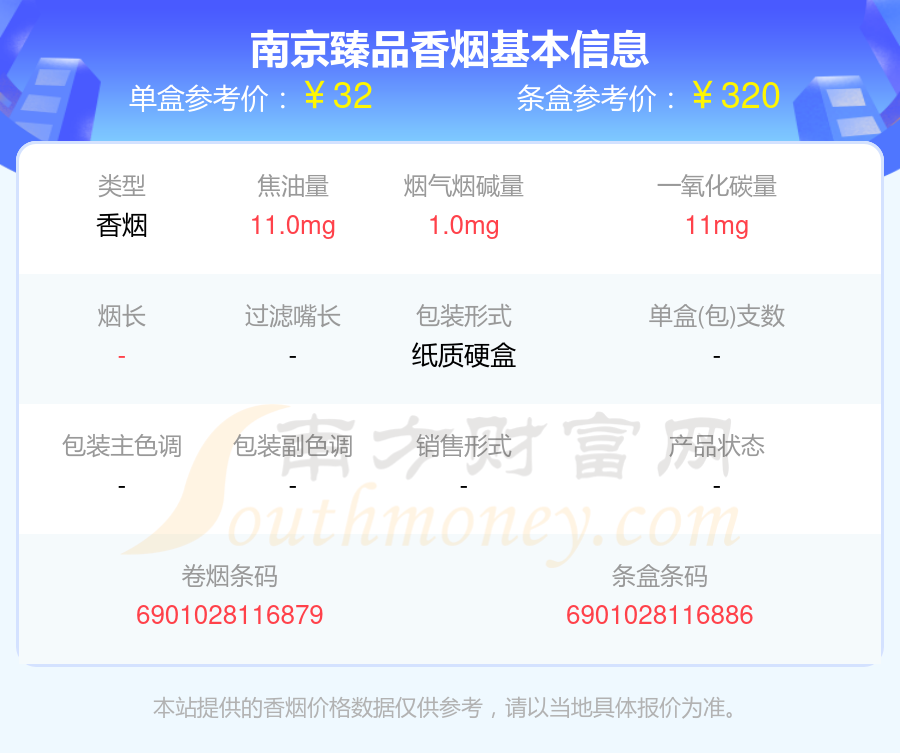 南京臻品多少钱一包2024（南京香烟价格表）