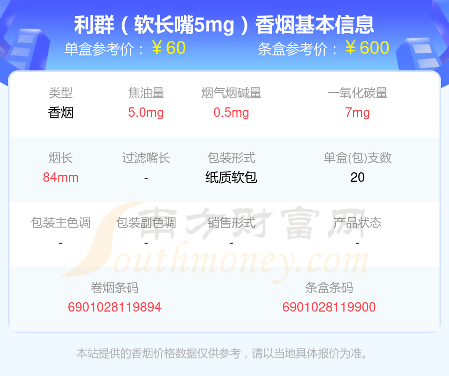 30元至60元左右的利群香烟2024一览