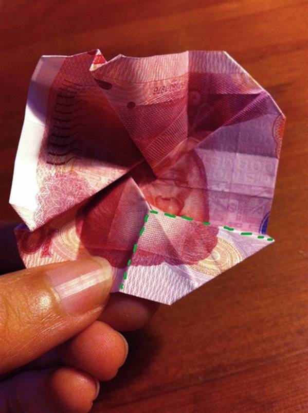 100元人民币折玫瑰花图片