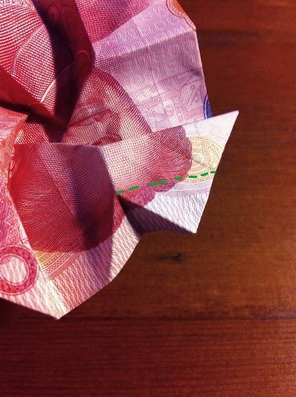 怎么折玫瑰花（【表白神器】人民币折玫瑰花图解教程 如何用100元钱折玫瑰花）